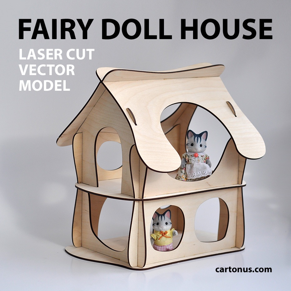 Wooden fairy doll house