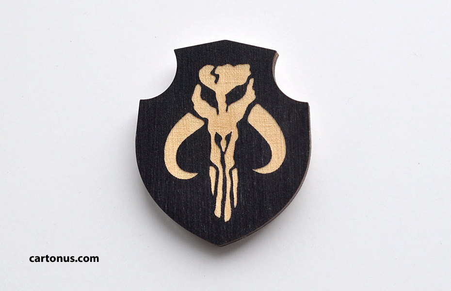 Instruction. How-to make wooden badge with safety pin on CO2 laser machine. Free download laser cut wood project SVG file
Step 5: Enjoy!