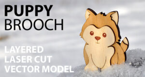 Puppy brooch