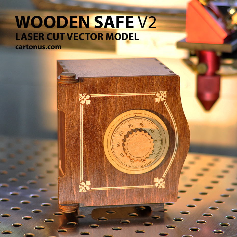 Safe of plywood project plan for laser cut