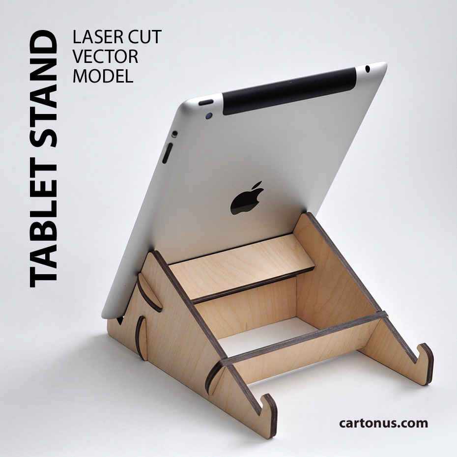 Project plan for making tablet stand.
Free vector model ready for lasercut.