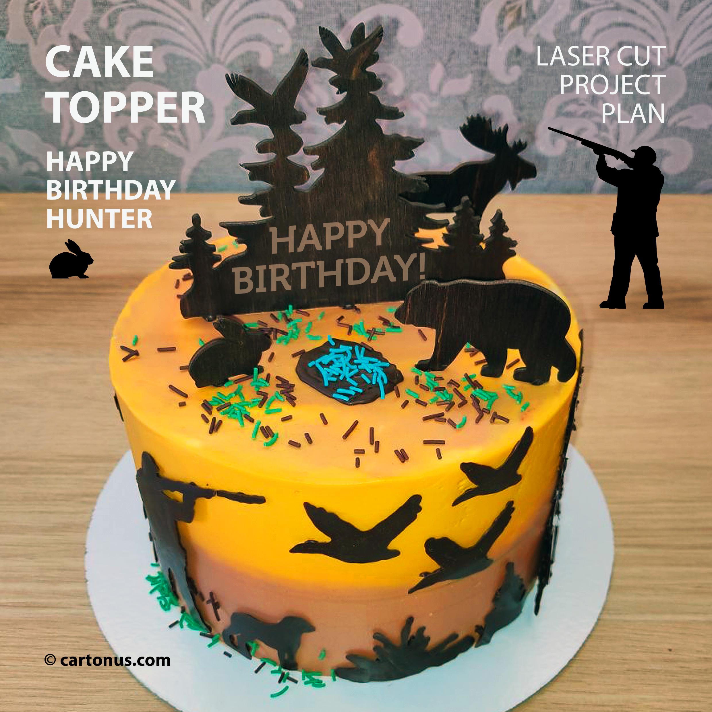 Cake topper Hunter