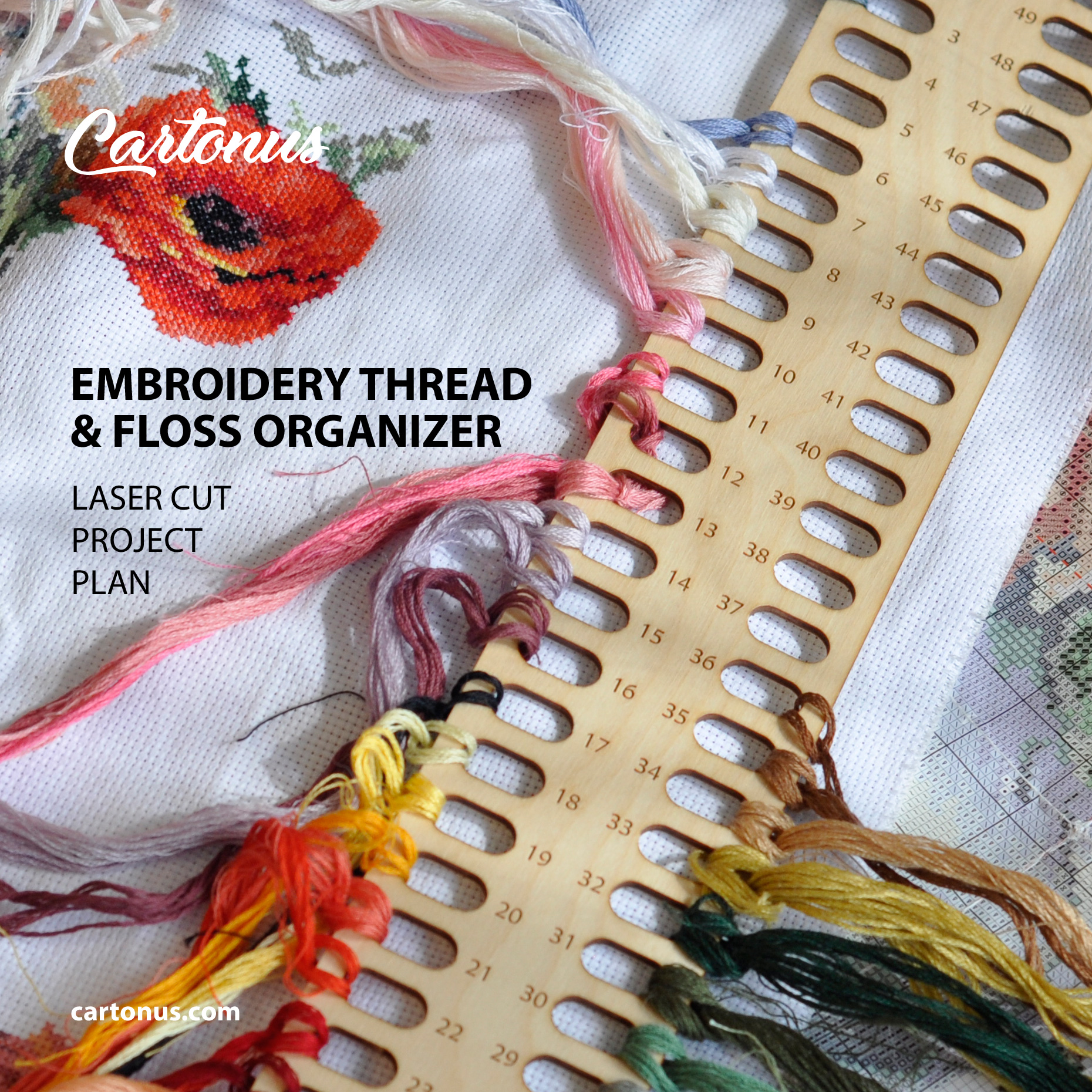 Embroidery thread & floss organizer