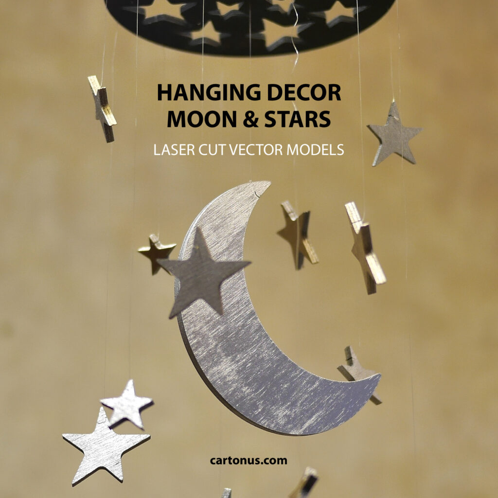 Hanging decor Moon and Stars