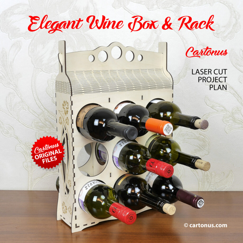 Elegant wine rack
Project plan for laser cut.
