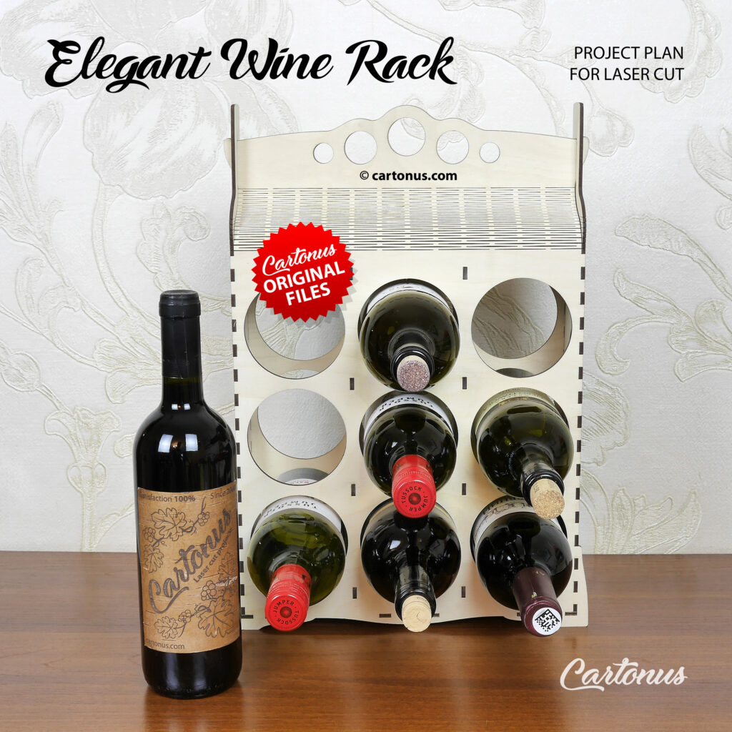 Elegant wine rack
Project plan for laser cut.
