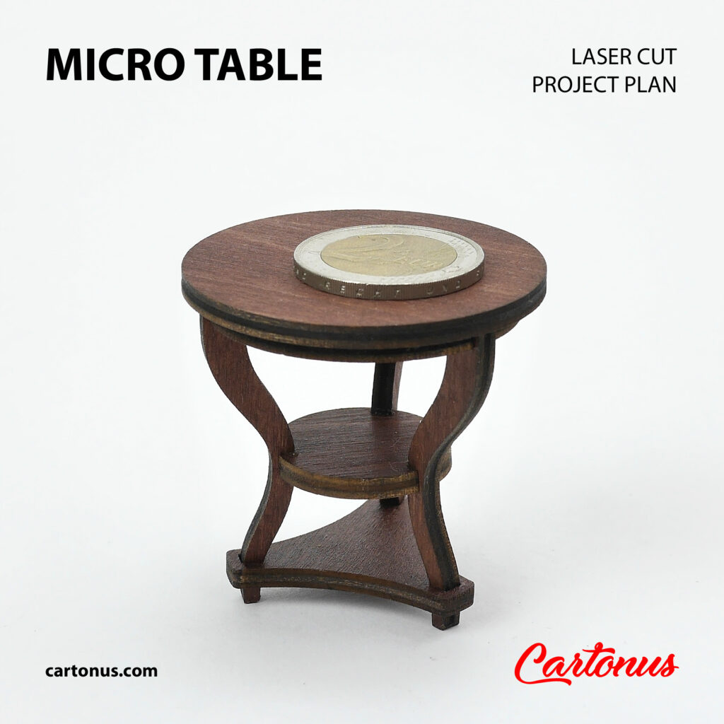 Micro table bundle. Project plan for laser cut. Table 1