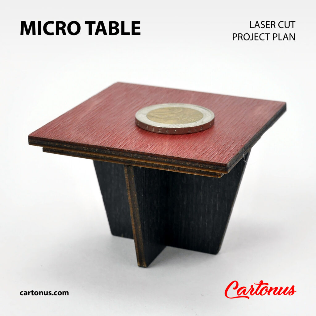 Micro table bundle. Project plan for laser cut. Table 11