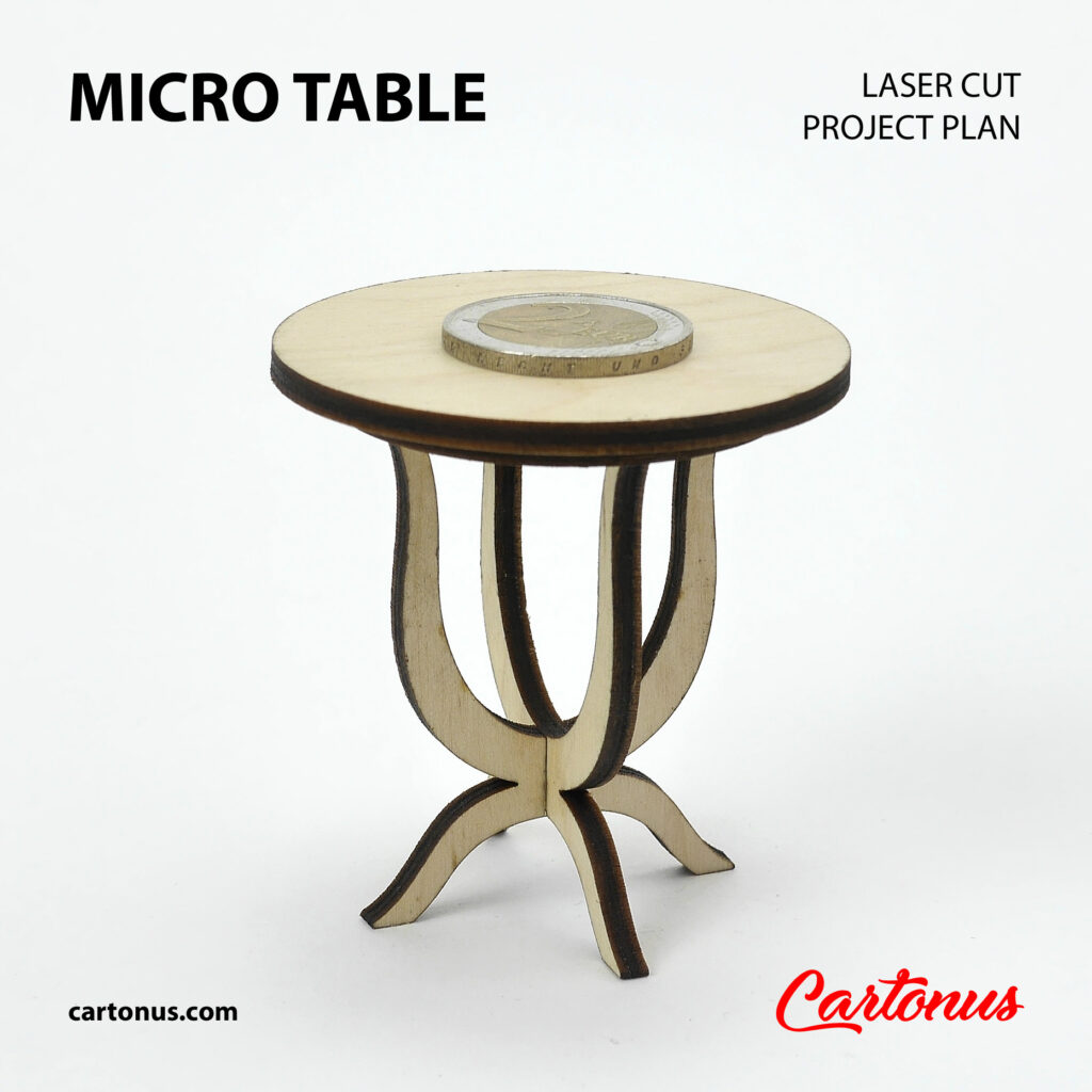 Micro table bundle. Project plan for laser cut. Table 2