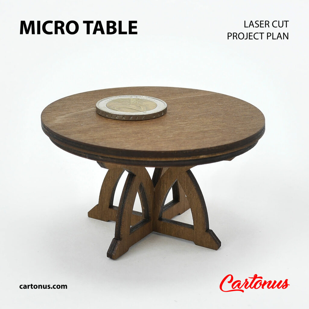 Micro table bundle. Project plan for laser cut. Table 3