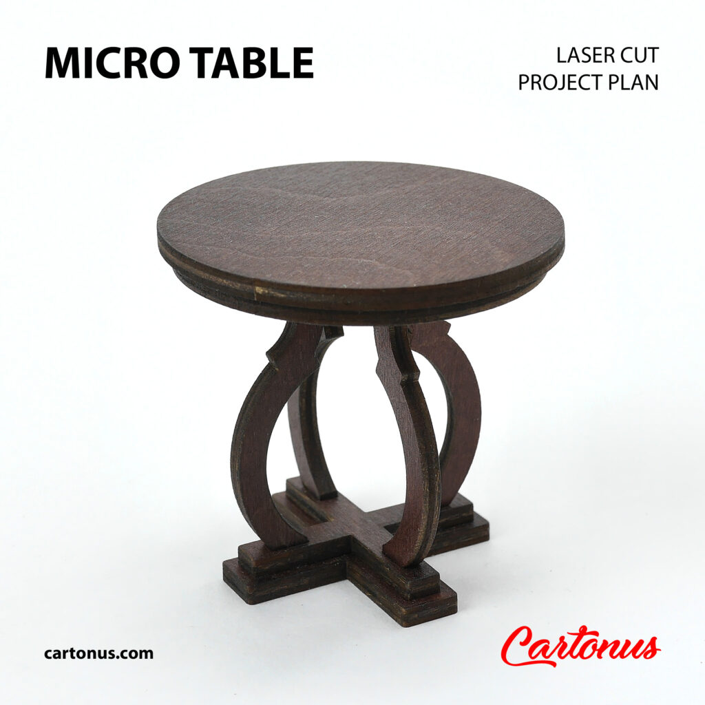 Micro table bundle. Project plan for laser cut. Table 4