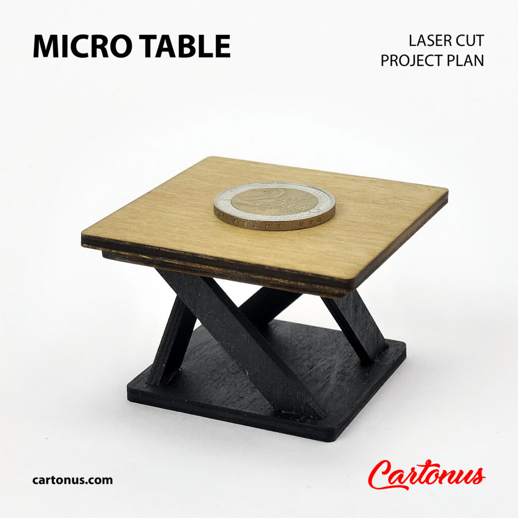 Micro table bundle. Project plan for laser cut. Table 6