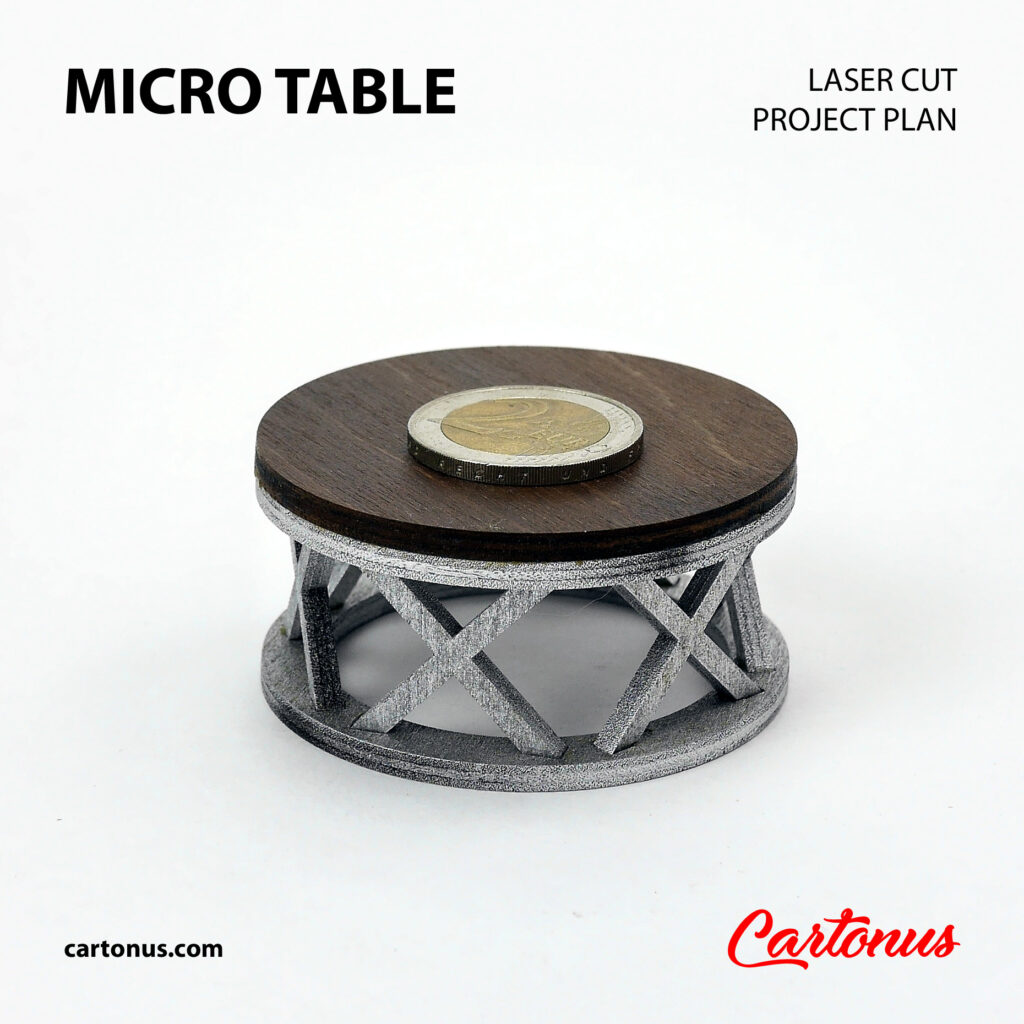 Micro table bundle. Project plan for laser cut. Table 7