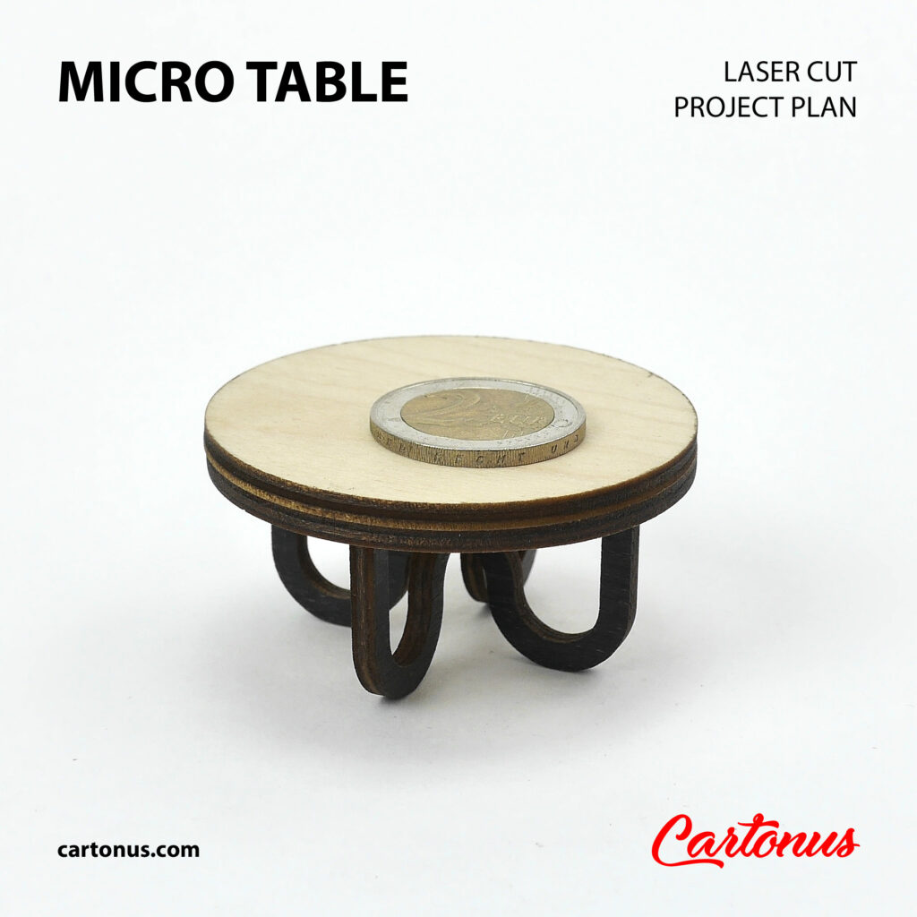 Micro table bundle. Project plan for laser cut. Table 8