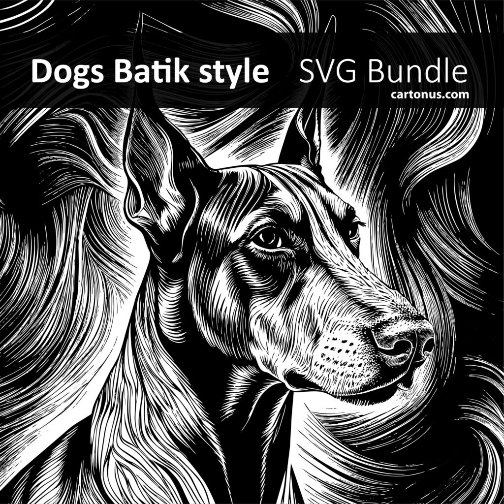 Dogs batik style SVG bundle