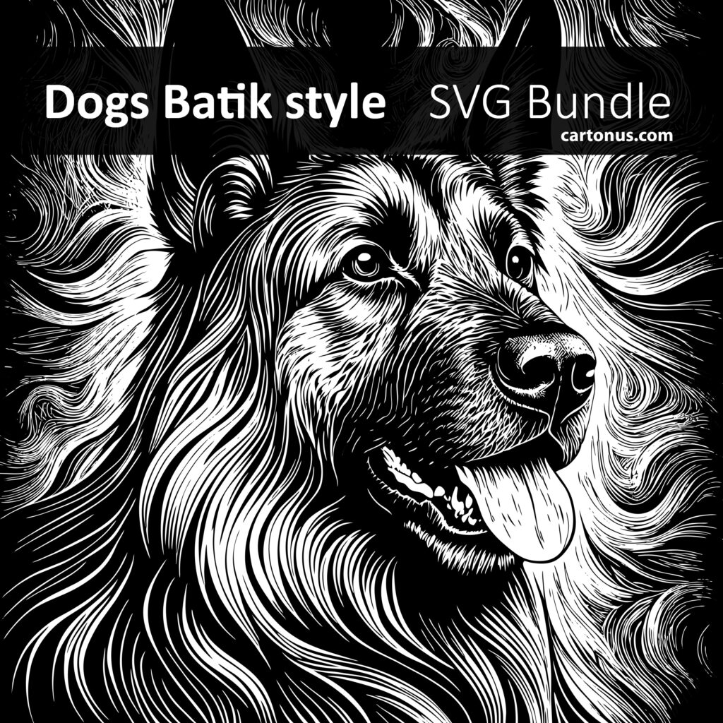 Dogs batik style SVG bundle