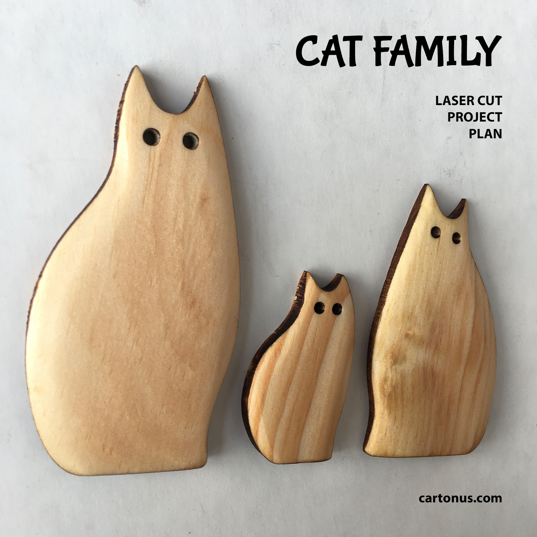 Cat Silhouettes "Cat Family"