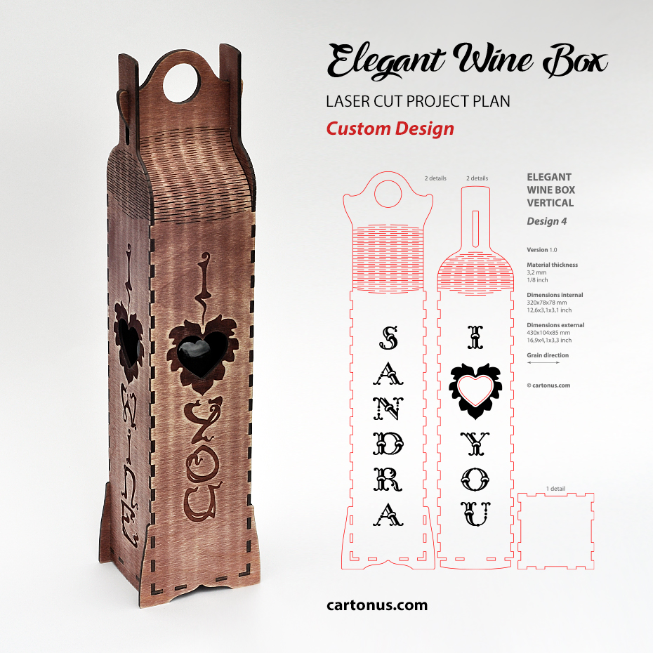 Elegant wine box custom design